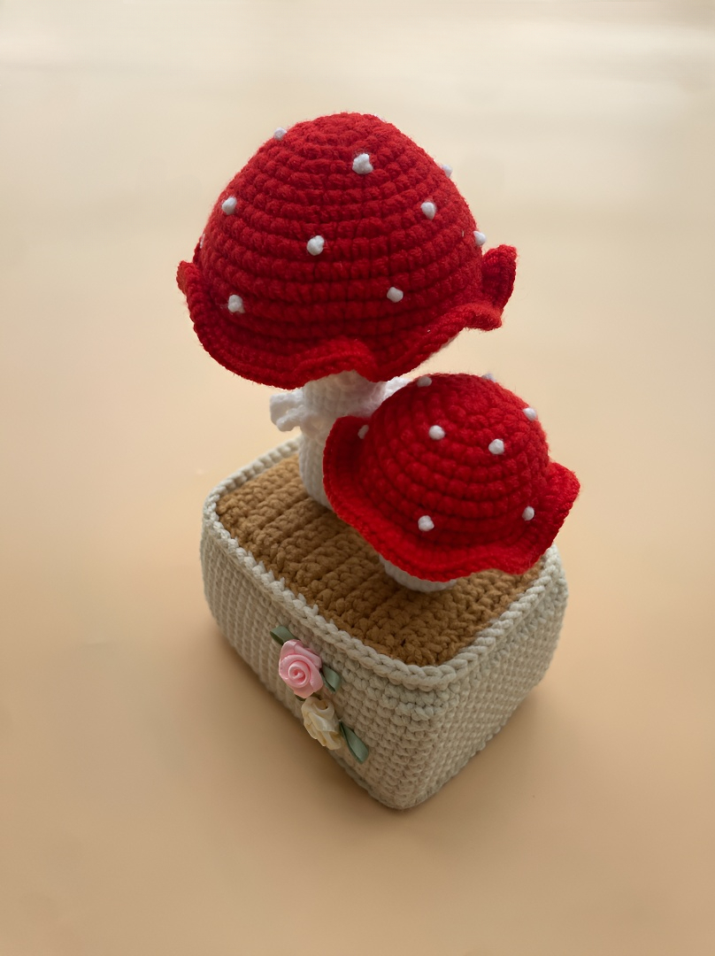 crocheted dragon fruit girl